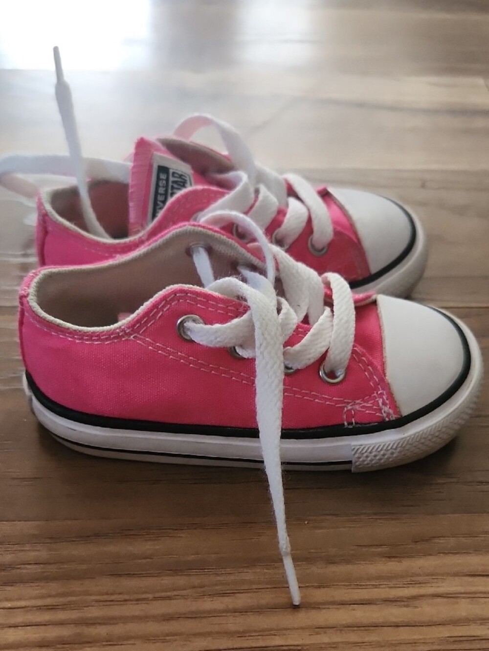 Converse Kids Pink Canvas Low-Top Sneakers - Picture 3 of 5